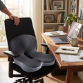 Memory Foam Lumbar Pillow Seat Cushion in a home office