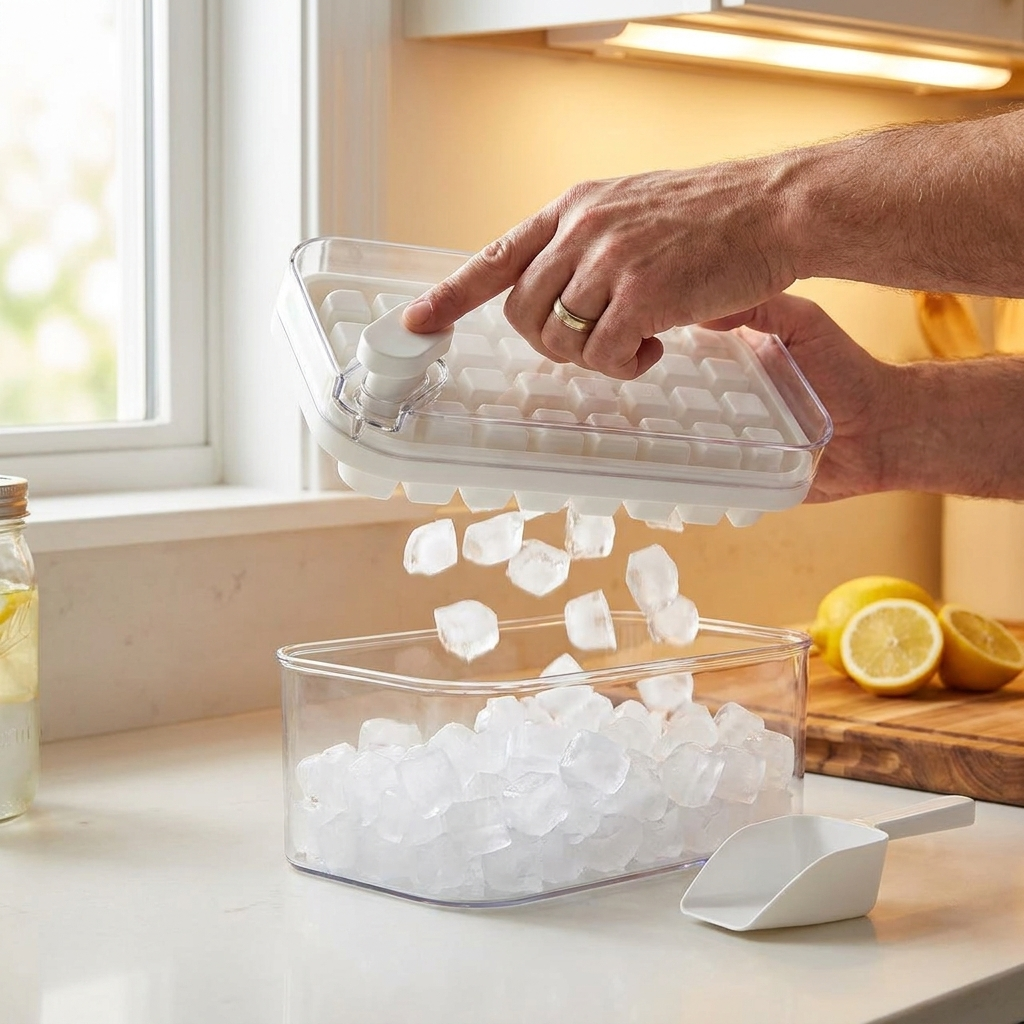 One-Click Ice Tray System lifestyle