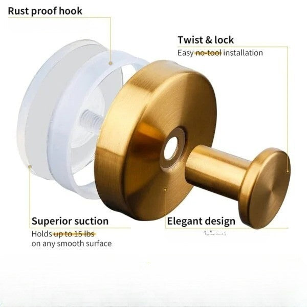 Twist-Lock Suction Cup Hooks